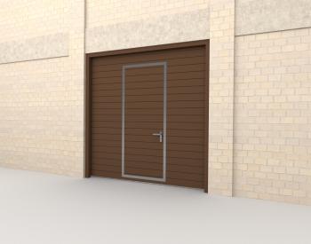 Секционные с калиткой  S-гофр Trend 