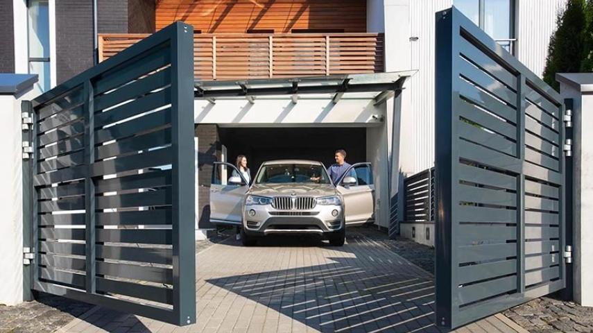 распашные ворота в Михайловске